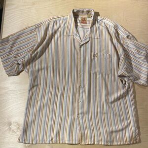 “Old Skool” Clothing Co. Men's Striped Button Down Shirt 5X (21-21 1/2) (OS)